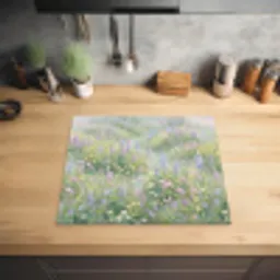 Bloemenveld - Heuvels - Kleurrijk Inductie beschermer vinyl 3mm middel -sfeer5