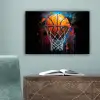 Graffiti - Basketbal - Sport - Zwart - Street art canvas 2cm klein -sfeer4