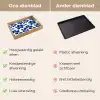 Floraal - Modern - Blauw Dienblad Rechthoek middel 911 -USP_VergelijkingNL