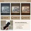 Zebra - Wilde dieren - Vlinder - Bloemen Light Box met batterij (Wandlamp) middel -USP_lichtkleurNL