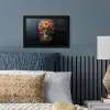 Bloemen - Kleurrijk - Schedel fotolijst zwart zonder passe partout klein -sfeer3