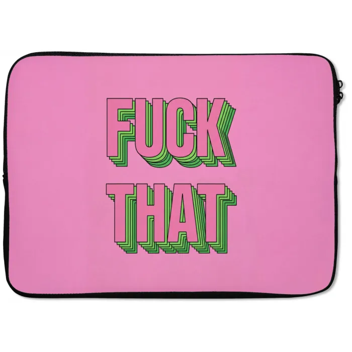 Tekst - Bold - Roze laptophoes neopreen klein -zkaufland3dotto