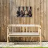 Houten - Lepels - Rijst - Zaden Tuinposter op houten frame 2 cm dik klein -sfeer4