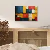 Mondriaan stijl - Kunst - Kleurrijk - Modern aluminium wit klein -sfeer3