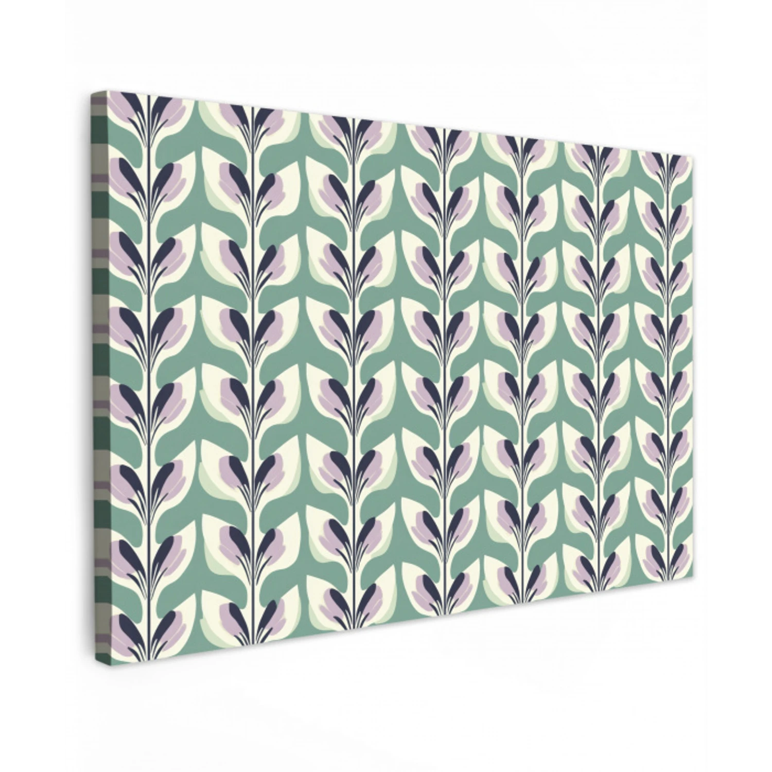 Retro - Modern - Groen Tuinposter op houten frame 2 cm dik klein 845 -3d