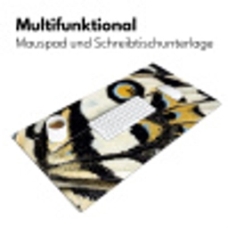 Vlinder - Vleugel - Geel Muismat XXL klein -ysfeer4_duits