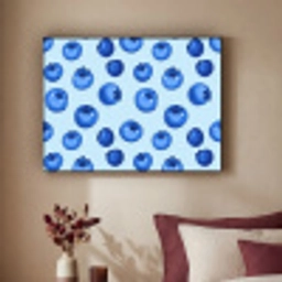 Bessen - Modern - Blauw Textielframe zwart klein 947 -sfeer1