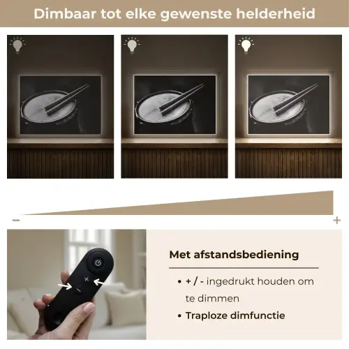 Trommel - Close-up - Drumstokken - Zwart Light Box met batterij (Wandlamp) middel -USP_dimbaarNL