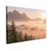 Zonlicht - Mist - Bergen - Bomen canvas 2cm klein -z3d