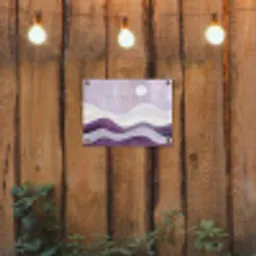 Golven - Heuvels - Abstract - Paars tuinposter los doek klein -sfeer1
