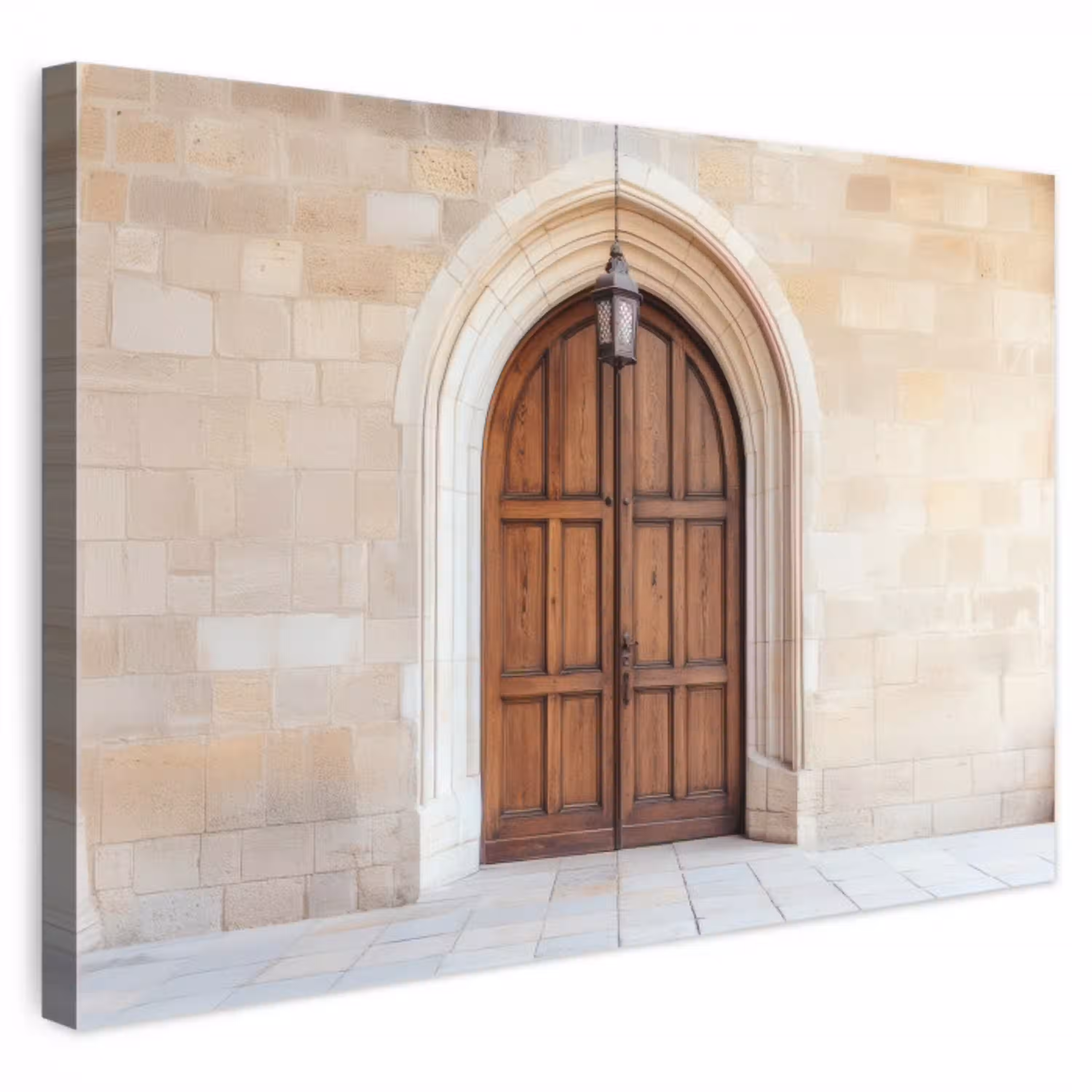 Houten - Deur - Lantaarn canvas 2cm klein -3d