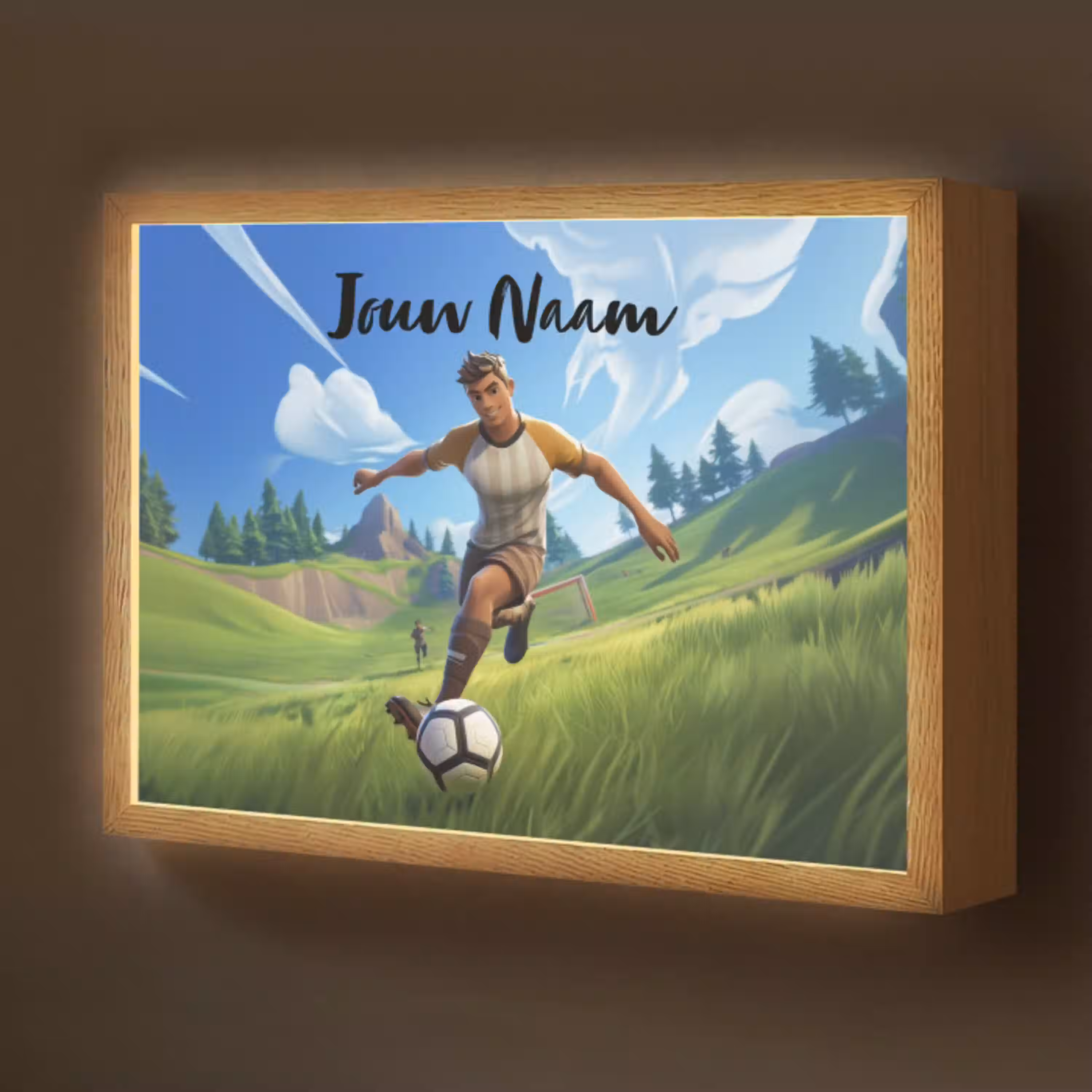 Voetbal - Jongen - Goal - Voetbaltenue Light Box met batterij (Wandlamp kind) middel -z3d_website