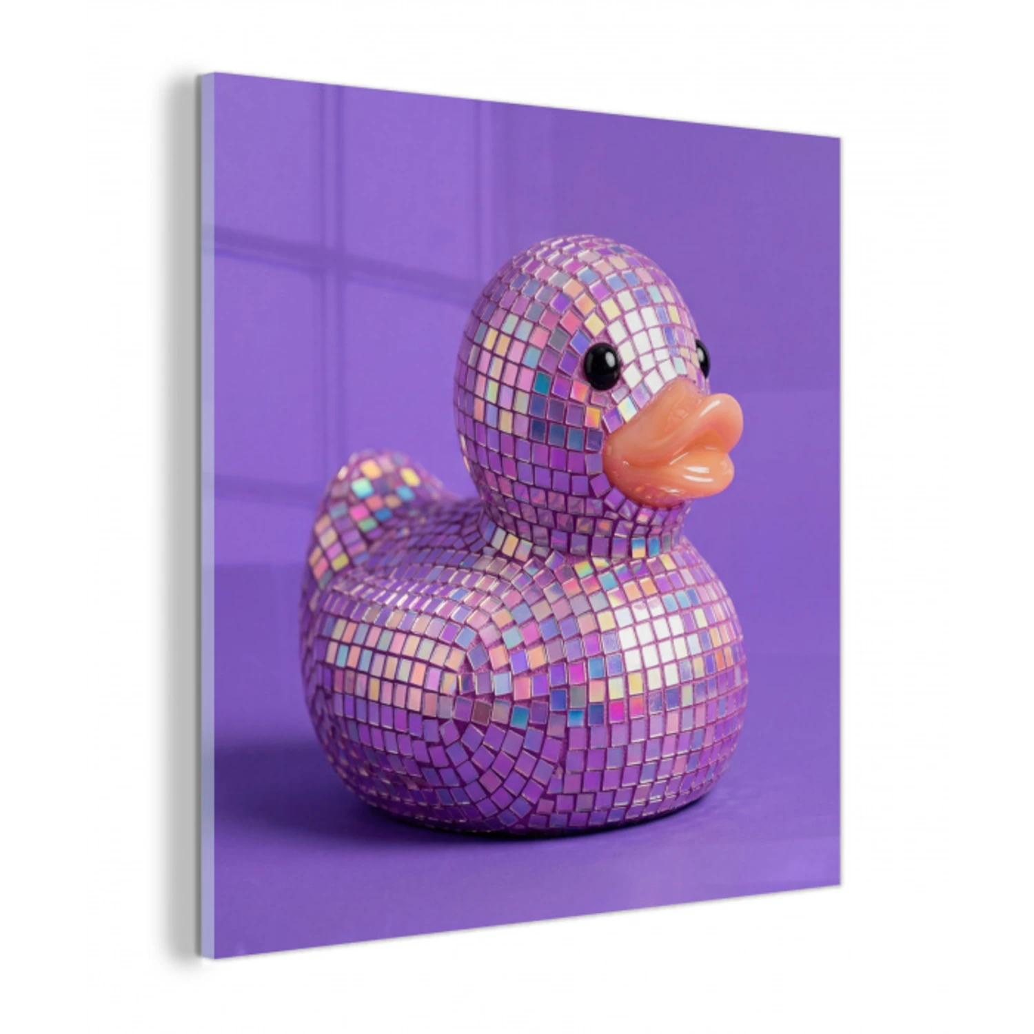 Disco - Eend - Paars plexiglas 5mm klein -z3d