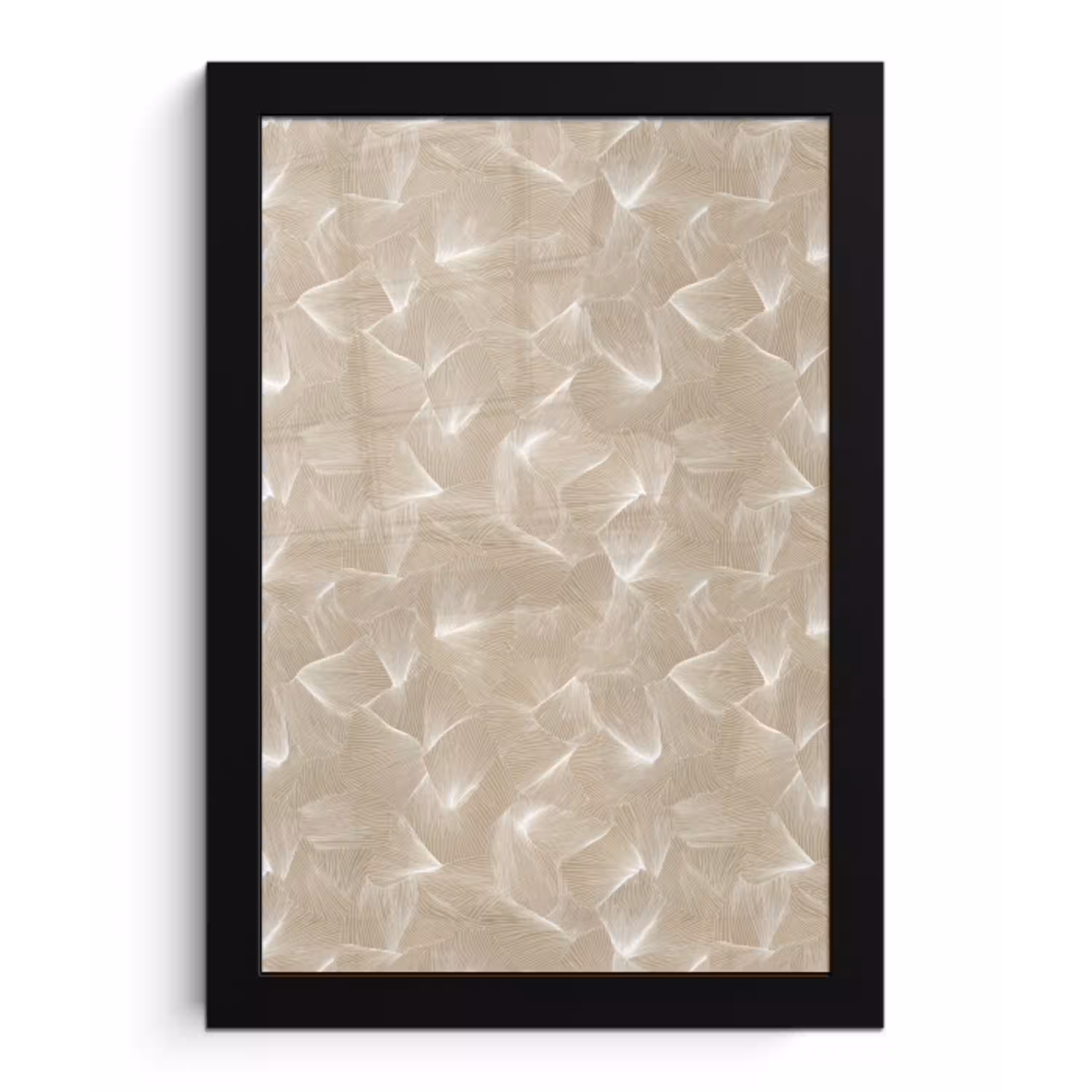 Organisch - Textuur - Beige fotolijst zwart zonder passe partout klein 224 -3d