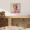 Tijger - Strik - Jasje - Roze aluminium wit klein -sfeer3