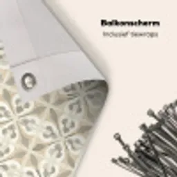 Tegel - Motief - Beige Balkonbeschermer Duitsland klein 596 -closeup_NL