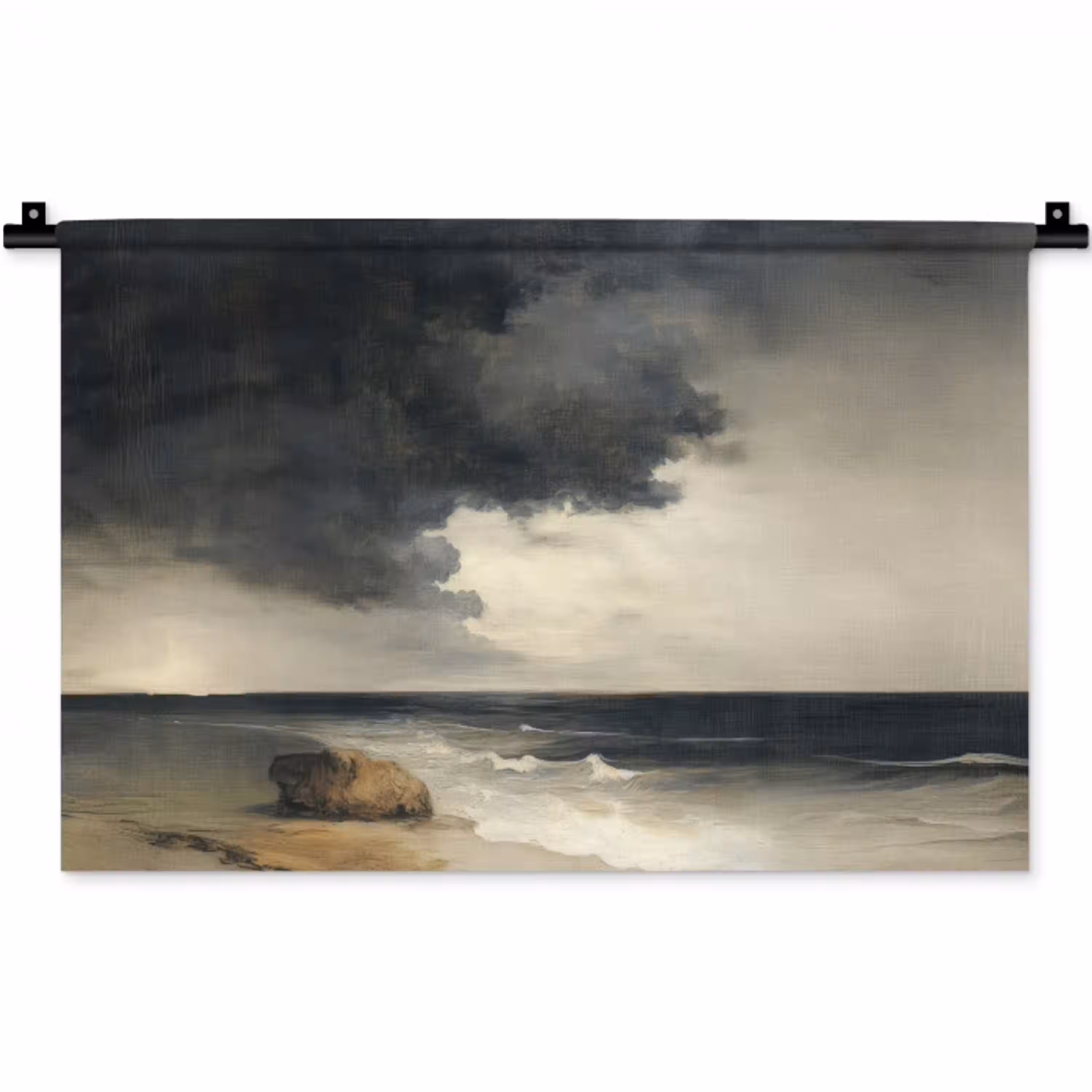 Kust - Golven - Rots - Storm Wandkleed katoen klein -zz3d
