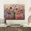 Levensboom - Bloemen - Roze - Hippie - Kunst PET vilt klein -sfeer1