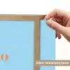 Blauw - Oranje - Just want to be happy & naked Light Box met batterij (Wandlamp) middel -USP_websiteprintNL