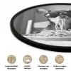 Chihuahua - Hond - Zonnebril - Humoristisch - Zwart - Wit - Spaghetti Fotolijst rond zonder passe partout klein -closeup_NL