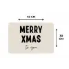 Kerst - Quotes - Merry xmas - Feestdagen - Zwart Placemat vinyl groot -specs