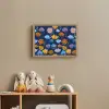 Bloemen - Patroon - Blauw - Contrast Light Box met batterij (Wandlamp kind) middel -sfeer2_kind