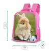Konijn in bloempot Kinderrugzak - Roze middel -productfoto_formaten