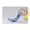 Chilipeper - Keramiek - Blauw Placemat vinyl groot -zzzproduct_Kitchenyeah-website