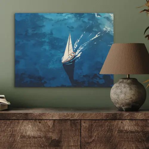 Zeilboot - Water - Abstract - Schaduw PET vilt klein -sfeer2