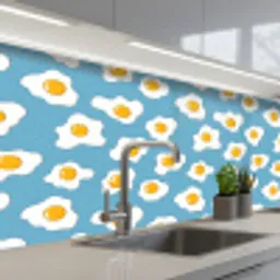 Eieren - Dooiers - Blauw keuken achterwand 2 middel 871 -3d_schuin