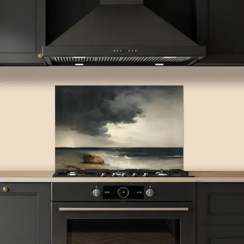Kust - Golven - Rots - Storm keuken achterwand spatscherm klein -sfeer1
