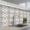 Bladvorm - Patroon - Kleurrijk keuken achterwand 2 middel 871 -3d_schuin