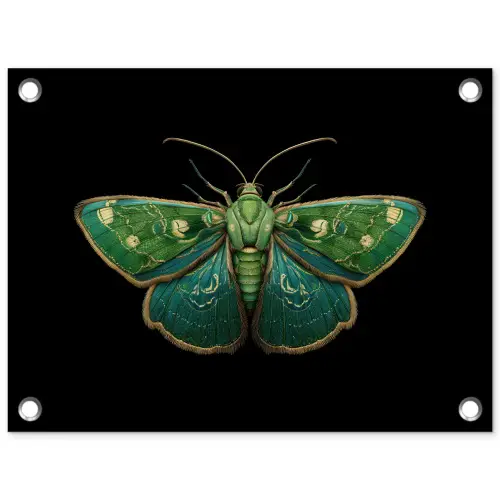 Mot - Levendig - Groen tuinposter los doek klein -3d