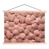 Schelpen - Patroon - Roze textielposter latten blank klein -3d