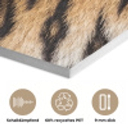 Realistisch - Tijgervacht - Zwart PET vilt klein -closeup_DE
