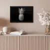 Ananas - Gedetailleerd - Bladeren fotolijst zwart zonder passe partout klein -sfeer5