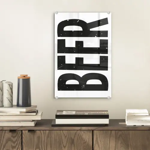 Bier - Japandi - Decoratie - Zwart plexiglas 5mm klein -sfeer1