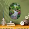 Park - Bloemen - Tuin Wandcirkel Ovaal Forex klein -sfeer2