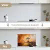 Boom - Landschap - Oranje keuken achterwand spatscherm klein -voor_na_NL