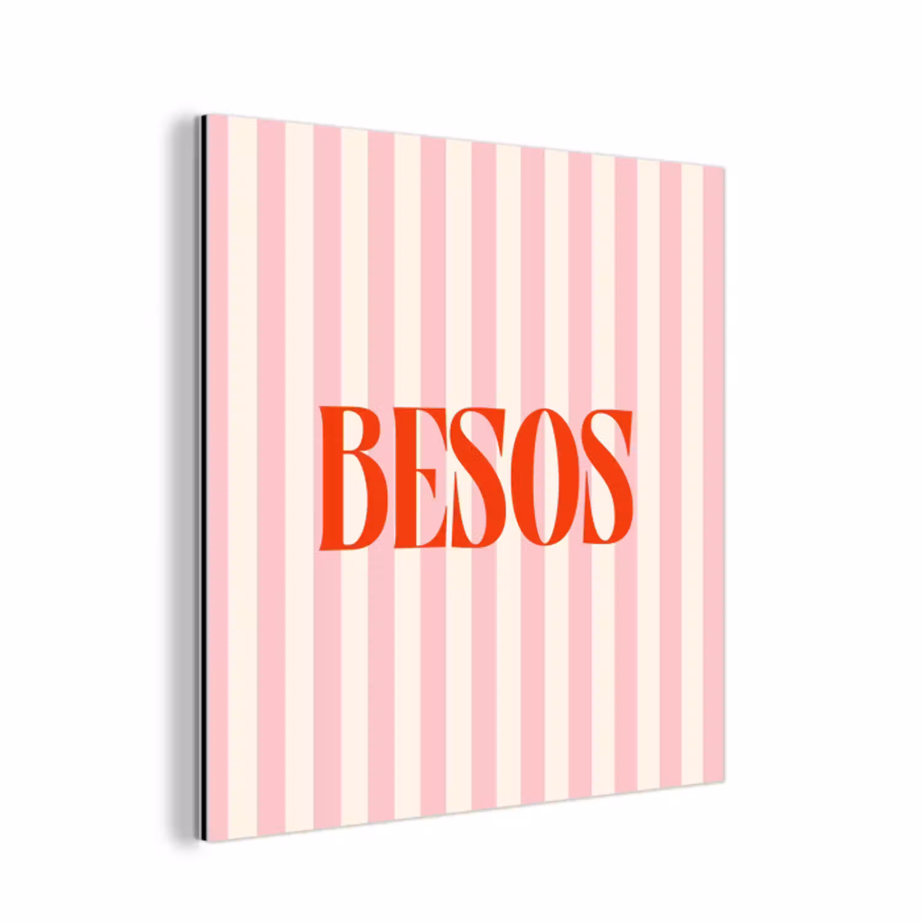 Zachtroze - Rood - Strepen - Besos aluminium wit klein -3d