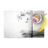 Bamboestammen - Water - Minimalistisch - Wit Placemat vinyl groot -zzzproduct_Kitchenyeah-website