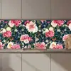 Patronen - Roos - Bladeren keuken achterwand 2 middel 871 zz_3dshopping