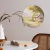 Huisje - Hout - Bloemen Akoestische PET Vilt - Rond klein -sfeer3