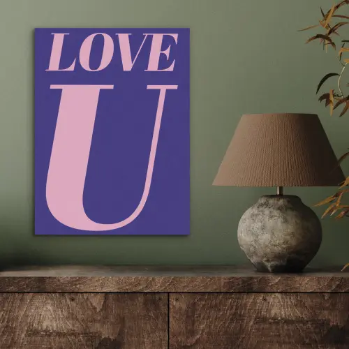 Love - Blauw - Valentijn PET vilt klein -sfeer2