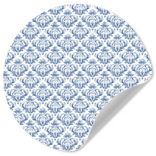 Frans - Citroen - Royaal  - Blauw - Wit Wandcirkel behangsticker klein 186 -3d