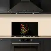 Bloemen - Vaas - Kleurrijk keuken achterwand spatscherm klein -sfeer1