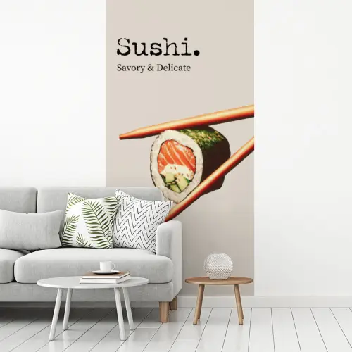 Sushi - Zalm - Rijst - Japans fotobehang vinyl groot -woonkamer