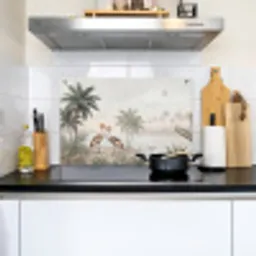 Kraanvogels - Palmbomen - Tropisch Inductie beschemer met haakjes klein -sfeer2