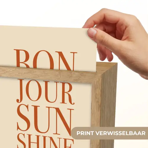 Oranje - Quote - Sun Light Box met kabel (Wandlamp) klein -USP_websiteprintNL