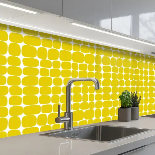 Stippen - Modern - Geel keuken achterwand 2 middel 871 -3d_schuin